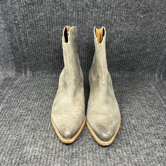 Free People Frontier Chelsea Boots Ankle Western Cowgirl Brown Suede 36 / US 6 - Picture 2 of 8